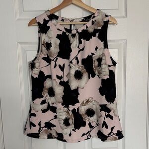 Banana republic floral print peplum top